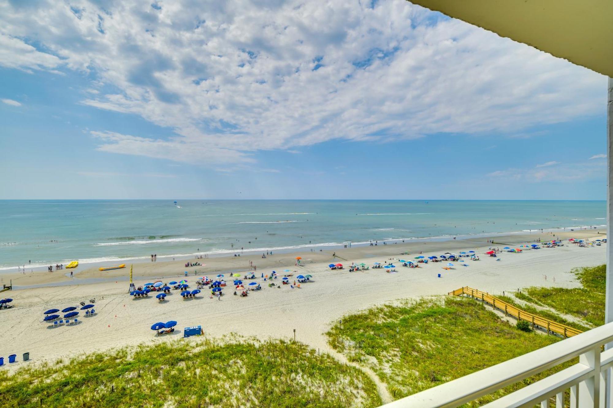 מירטל ביץ' Cozy Coastal Condo With Airy Oceanfront Balcony מראה חיצוני תמונה
