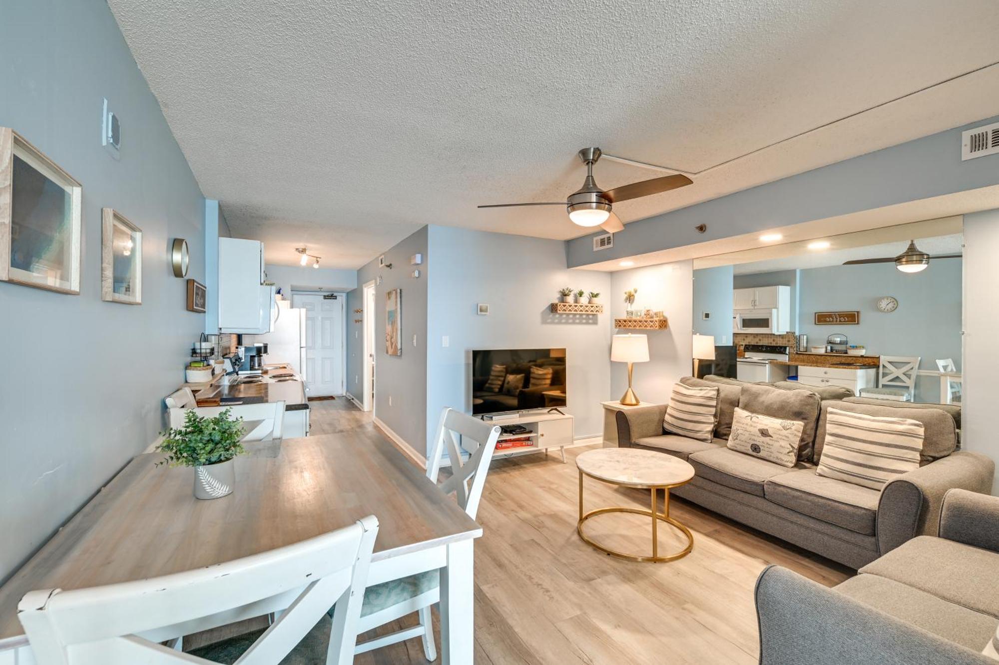 מירטל ביץ' Cozy Coastal Condo With Airy Oceanfront Balcony מראה חיצוני תמונה
