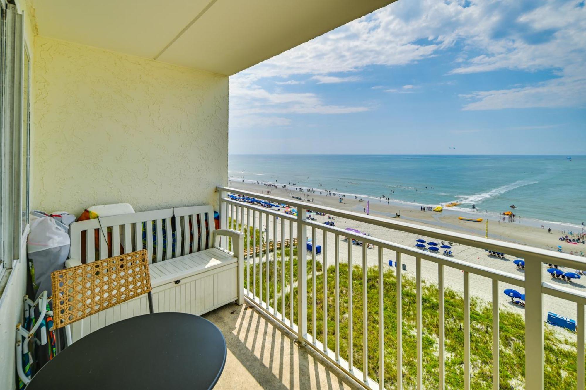 מירטל ביץ' Cozy Coastal Condo With Airy Oceanfront Balcony מראה חיצוני תמונה